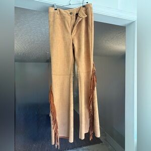 Forever 21 Tan Fringe Flare Pants